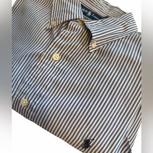 Ralph Lauren Navy and White Striped Shirt